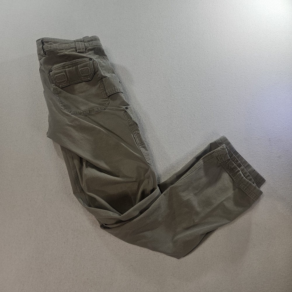 Duluth Trading Flex Fire Hose Cargo Pants Mens 34x36 Khaki